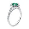 Anillo de Compromiso Medici Esmeralda en oro blanco 18k — Joyería Cáceres