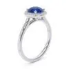 Anillo de Compromiso Minerva Zafiro en oro blanco 18k — Joyería Cáceres