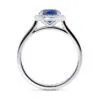 Anillo de Compromiso Minerva Zafiro en oro blanco 18k — Joyería Cáceres