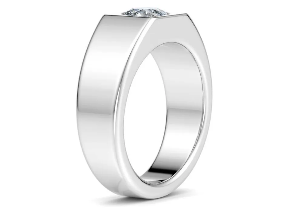 Anillo de Compromiso Morgan en oro blanco 18k — Joyería Cáceres