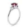 Anillo de Compromiso Primrose Rubí en oro blanco 18k — Joyería Cáceres