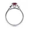 Anillo de Compromiso Primrose Rubí en oro blanco 18k — Joyería Cáceres