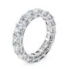 Anillo de Compromiso Regent Asscher Eternidad en oro blanco 18k — Joyería Cáceres