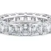 Anillo de Compromiso Regent Asscher Eternidad en oro blanco 18k — Joyería Cáceres