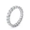 Anillo de Compromiso Regent Asscher Eternidad en oro blanco 18k — Joyería Cáceres