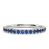 Anillo de Compromiso Vogue Zafiro en oro blanco 18k — Joyería Cáceres