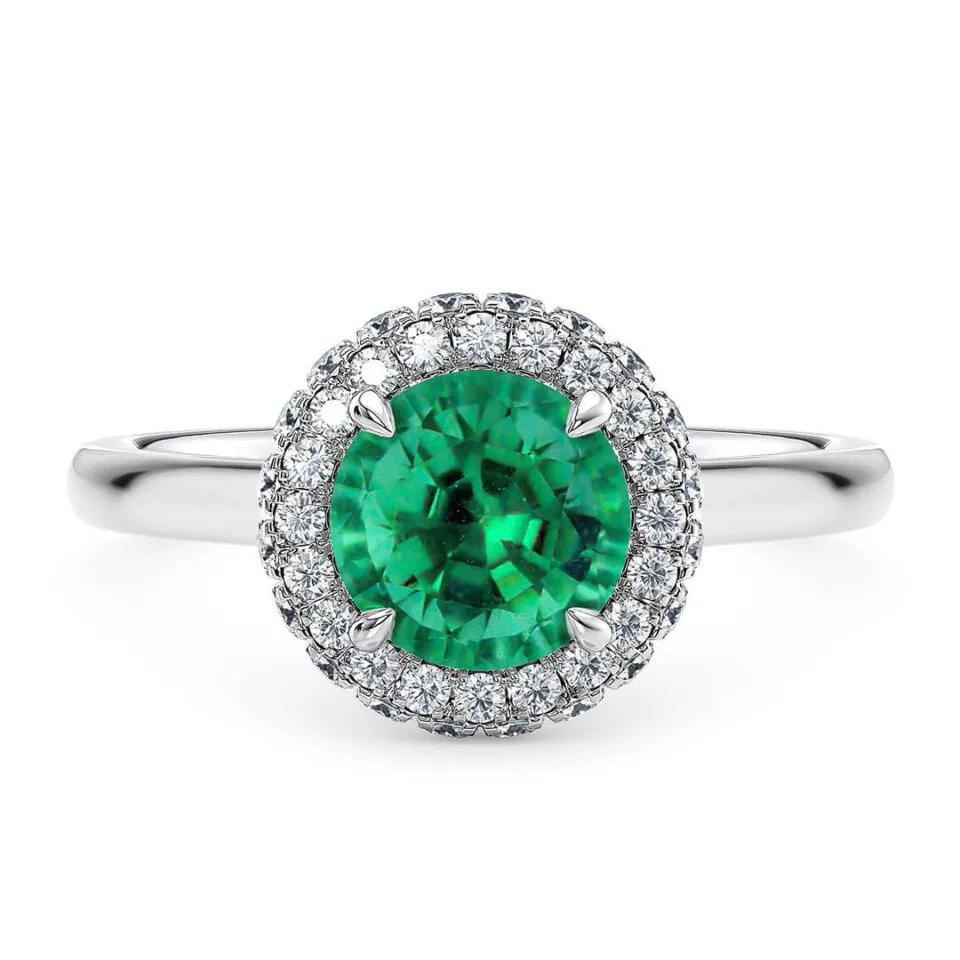 Anillo de Compromiso Cassia Esmeralda