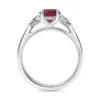 Anillo de Compromiso Florencia Rubí en oro blanco 18k — Joyería Cáceres