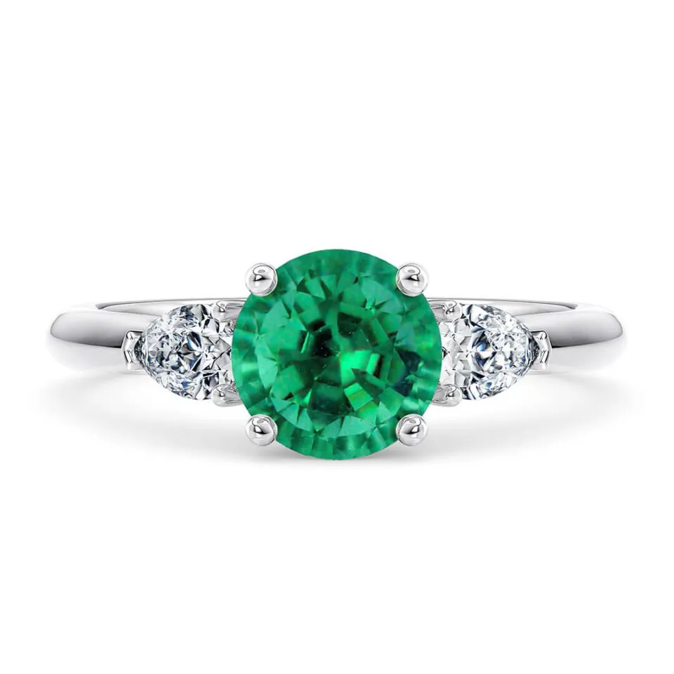 Anillo de Compromiso Florencia Esmeralda