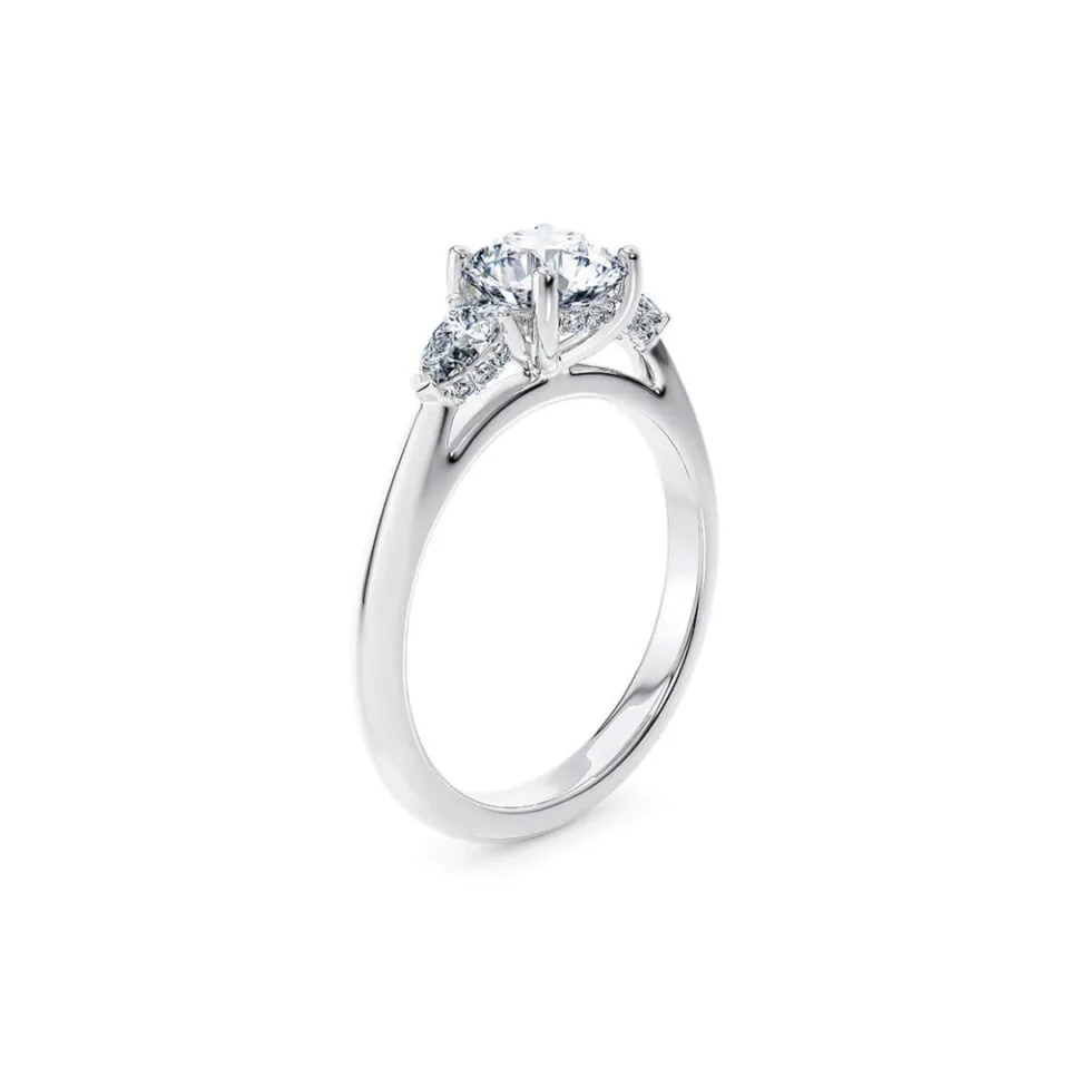 Anillo de Compromiso Florencia en oro blanco 18k — Joyería Cáceres