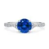 Anillo de Compromiso Gaia Zafiro en oro blanco 18k