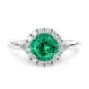 Anillo de Compromiso Hampstead Esmeralda en oro blanco 18k