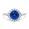 Anillo de Compromiso Hampstead Zafiro en oro blanco 18k