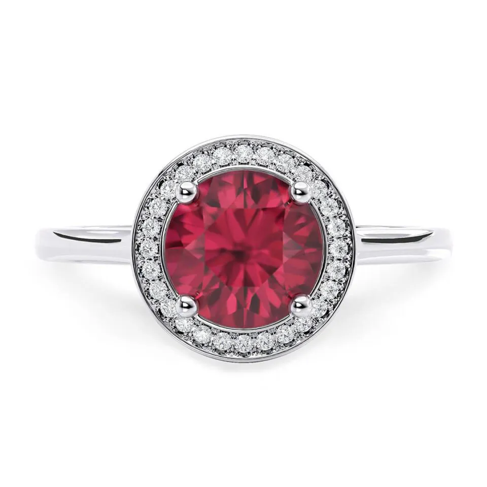 Anillo de Compromiso Minerva Rubí