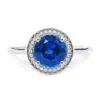Anillo de Compromiso Minerva Zafiro en oro blanco 18k