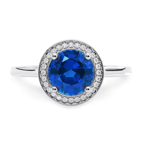 Anillo de Compromiso Minerva Zafiro