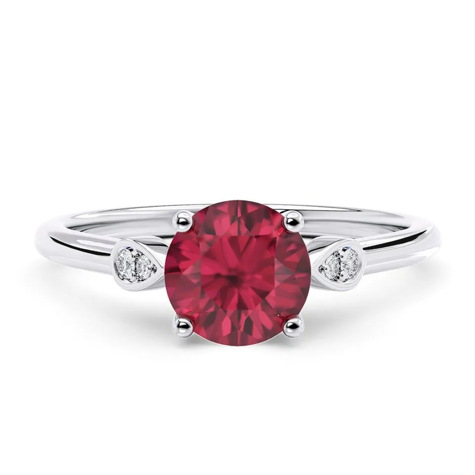 Anillo de Compromiso Primrose Rubí