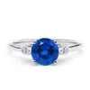 Anillo de Compromiso Primrose Zafiro en oro blanco 18k