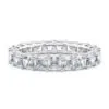 Anillo de Compromiso Regent Asscher Eternidad en oro blanco 18k