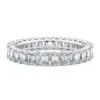 Anillo de Compromiso Regent Talla Esmeralda Eternidad en oro blanco 18k