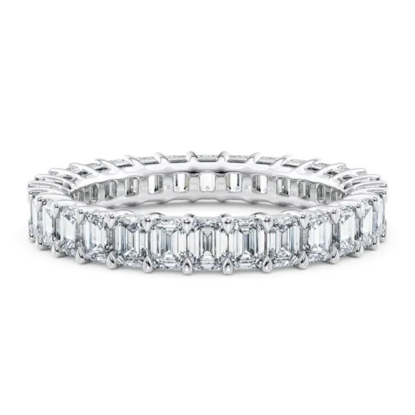 Anillo de Compromiso Regent Talla Esmeralda Eternidad